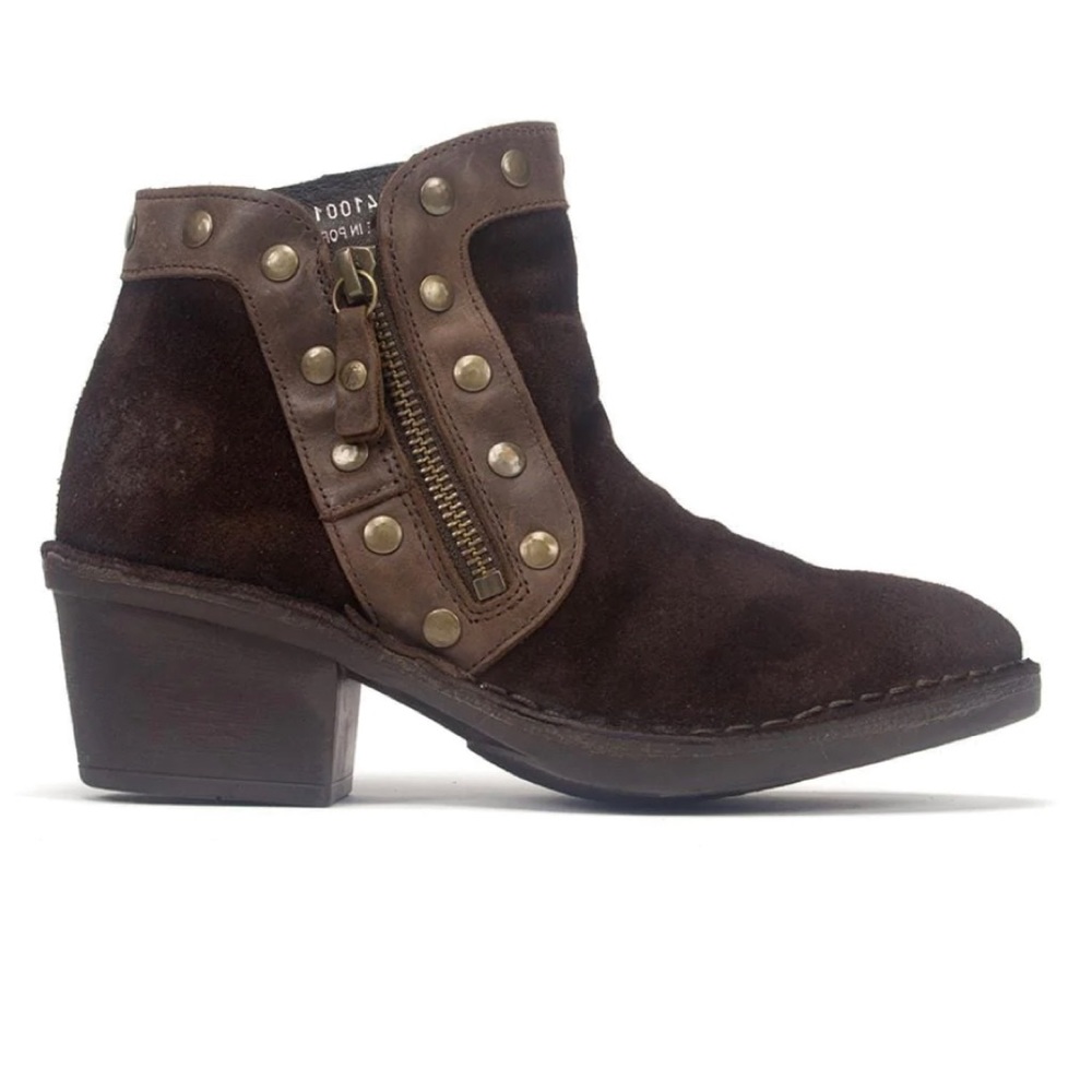 NIB NWT Fly London Duke941fly Dark Brown Expresso Suede Leather Bootie Boot